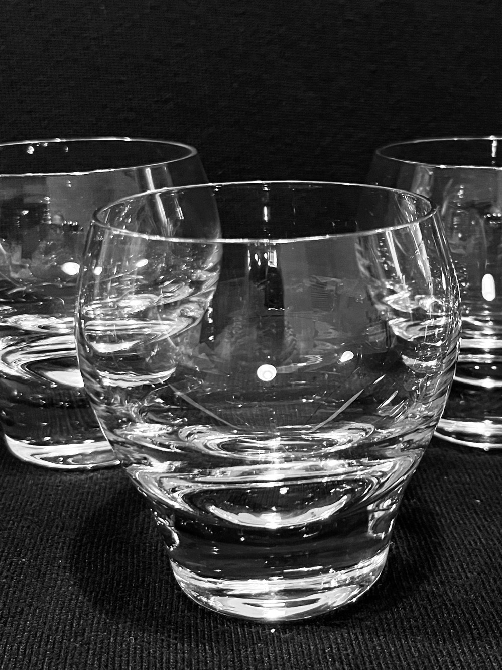 Vintage KROSNO Hand Crafted Crystal Whiskey Glasses Made in Poland Rare Set of 3